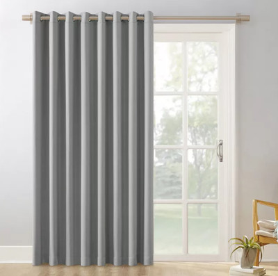 Sun Zero Blackout Kenneth Grommet Patio Door Curtain 100