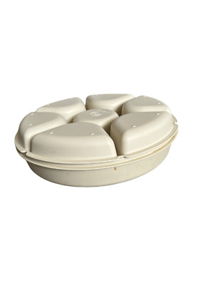 Vintage TUPPERWARE brand veggie dip serving tray with lid-image