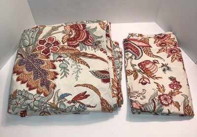 Pottery Barn Lolita Palampore Tropical Floral Full/Queen Duvet Cover &1 STD Sham-image