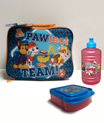 PAW PATROL School Lunch Bag + Bread-Shaped Sandwich Container + Water Jug Bottle-image