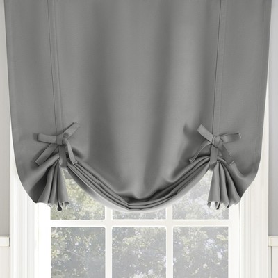 Soho Energy Saving Blackout Rod Pocket Window Tie-up Balloon Shade, 40