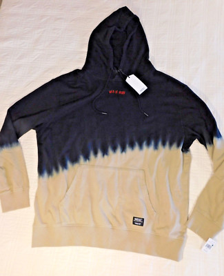 WeSC Wild at Heart 90s Mike Diagonal Dip Tie-Dye Hoodie 2XL Baggy Fit NWT-image