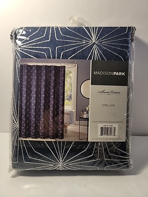 Madison Park Shower Curtain 72'' x 72'' Navy-image