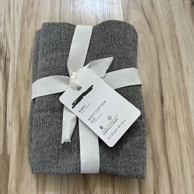 Pottery Barn Soft Cotton Sham - Euro - Charcoal-image