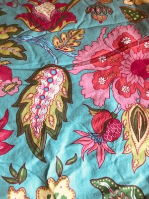 Pottery Barn Palampore Floral Standard Sham Teal Blue Pink Aqua Rare🦩-image