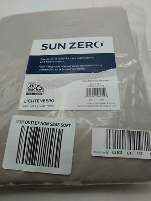 Sun Zero Panel Curtain 50in x 84in Beiĝe-image