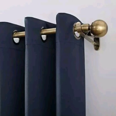 Sun Zero Navy Blue 52x63 Theater Grade 100% Blackout Grommet Single Curtain-image