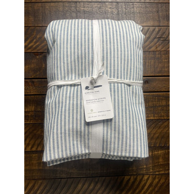 Pottery Barn WHEATON STRIPED Duvet King/Cali King NWT-image