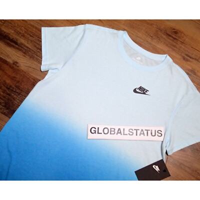 YOUTH GIRLS NIKE NSW HILO DIP DYE OMBRE BABY BLUE BLACK SHIRT LARGE (862693-411)-image