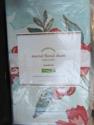 1 Pottery Barn Mariel Floral standard sham New  w tags-image