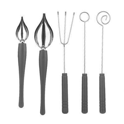Culinary Decorating Spoons Candy Dipping Tools Set 2Pcs Dessert Drawing Decor...-image