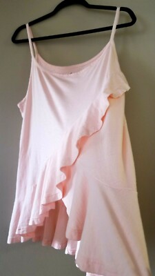 Dip Pale Pink Riples Fun Light Relaxed Fit Sleeveless Blouse Large Women's-image