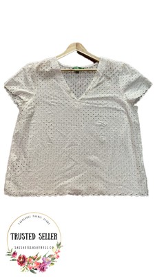 NWT Dip Womens EMBROIDERY SHORT SLEEVE SAIZ XL WHITE COLOUR-image