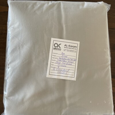 3 Pcs Pottery Barn Cotton/Tencel Duvet Cover Queen, Gray + 2 Stand Shams -Sample-image