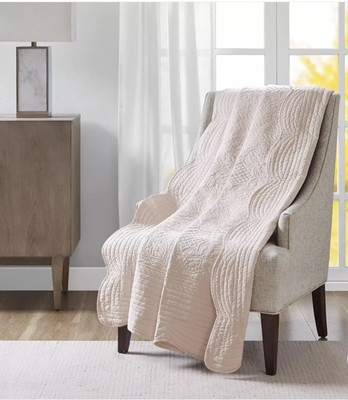 Madison Park Tuscany Oversized Quilted Throw with Scalloped Edges 60x72-image