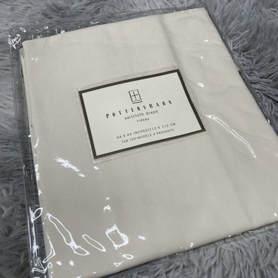 Pottery Barn Set Of 2 Rideau Sailcloth Curtain Panel Cotton 44