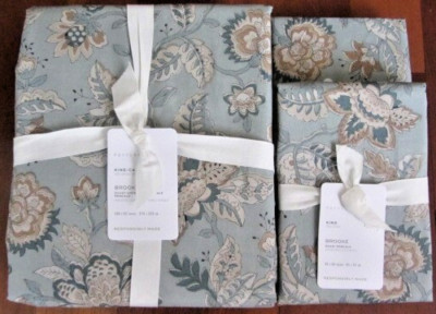 Pottery Barn BROOKE FLORAL PRINTED Percale Duvet KING/CAL KING & 2 KING Sham NWT-image