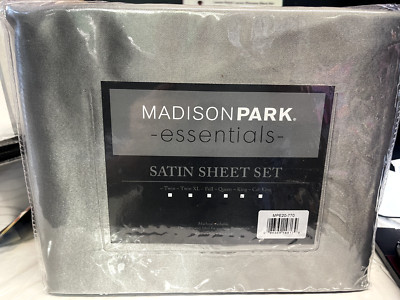 Madison Park Essentials Satin 6-Pc. Sheet Set, King Bedding New-image