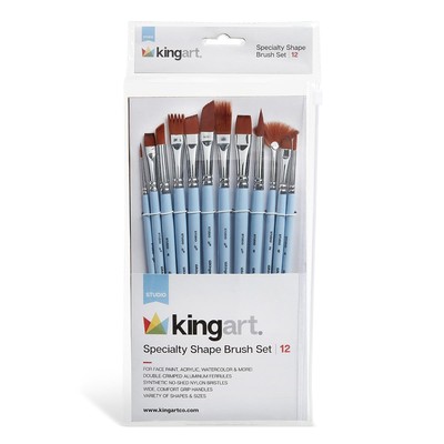 252-12 Creative Studio Brush Set, 12 Specialty Shaped Brushes for Special Eff...-image