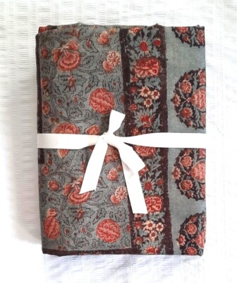 Pottery Barn Thaila Paisley Cotton/Linen Blend Duvet Cover, Full/Queen, New-image