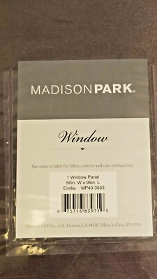 Madison Park Twist Tab Lined Window Curtain With Purple Finish MP40-3553-image