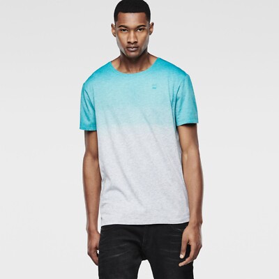 NWT Men's G-Star Raw Dipped RT Shortsleeve Dipped Miami Green T-Shirt Large L-image