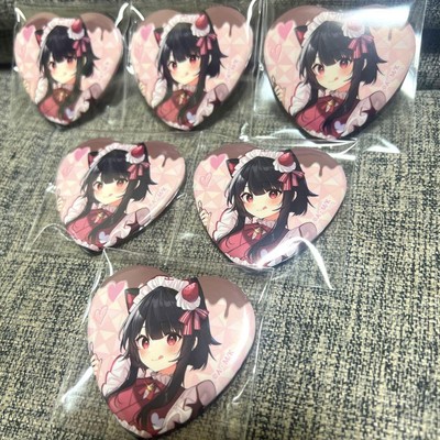 Konosuba  Megumin Heart-Shaped Can Badge 6 Pieces-image