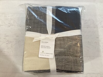 New Pottery Barn Bryce Buffalo Check Duvet Cover full queen Charcoal black lodge-image