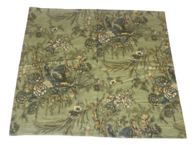 Pottery Barn Green Soft Cotton Euro  Pillow Sham Birds Floral Nature-image