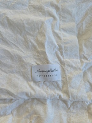 Pottery Barn Monique Lhuillier Peach Garden Rose Duvet Cover  Queen 92x88-image