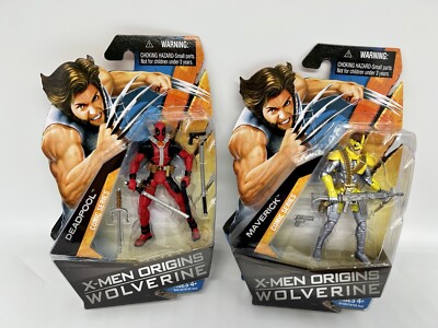 Marvel X-Men Origins Wolverine Deadpool & Maverick Comic Series Figures 2009-image