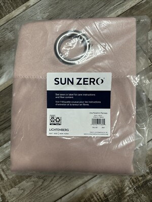 Sun Zero Lichtenberg One(1) Blush Room Darkening Curtain Panel 52 X 63 NWT-image