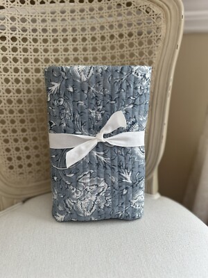 Pottery Barn Sloan Voile Reversible EURO Sham (1) Blue NWOT OB READ!-image