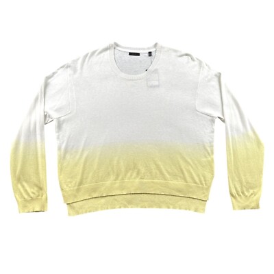 NEW ATM Anthony Thomas Melillo Dip Dye Crewneck Knit Sweater Large-image