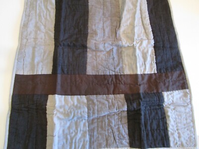 1 Pottery Barn Tonal block Euro quilted sham New w tag-image