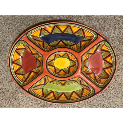 Pier 1 Imports Chip & Dip Tray 5 Compartment Large RARE-image