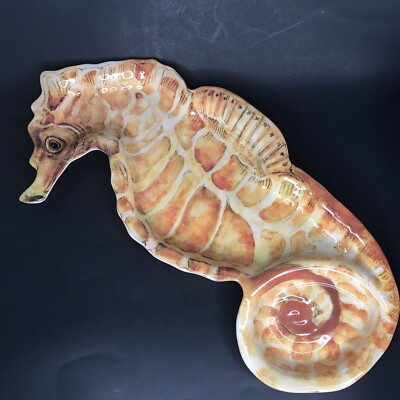 Seahorse Decor Certifield International Melamine Tray Chip Dip New Large-image