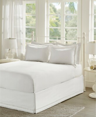 Madison Park Essentials Flirty Ruffled Bedskirt + Shams 2 Pc. SET - TWIN - White-image