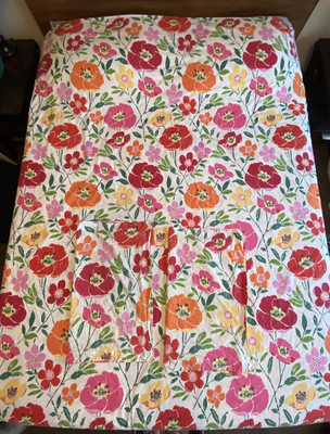 Pottery Barn Nora Poppy Flowers Cotton Duvet Cover Full / Queen + 2 Shams *read*-image
