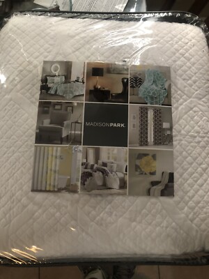 L@@K!! Madison Park Corrine 3-Pc. Quilted Ogee Bedspread Set - KING - White-image