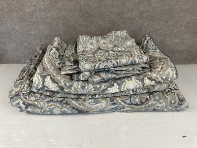 Pottery Barn Paisley Duvet Cover King & 4xPillow Cases & 2xShams Shades of Blue-image