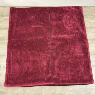 Pottery Barn Lucia Chenille Pillow Cover Red 22”x22” Markings Read NWOT-image