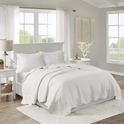 Madison Park Tuscany 3-Pc. Quilt Set | Full/Queen | White-image