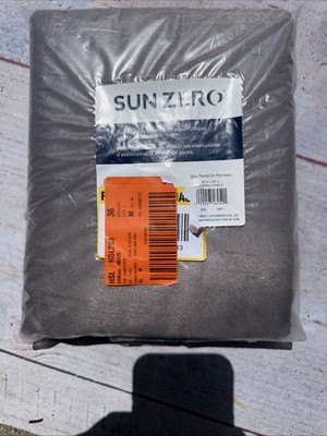 New Sun Zero Duran Thermal Insulated Blackout Grommet Curtain Panel Gray 50 x 84-image