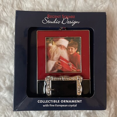 Regent Square Studio Design Santa Photo Frame Collectible Ornament with Crystal -image