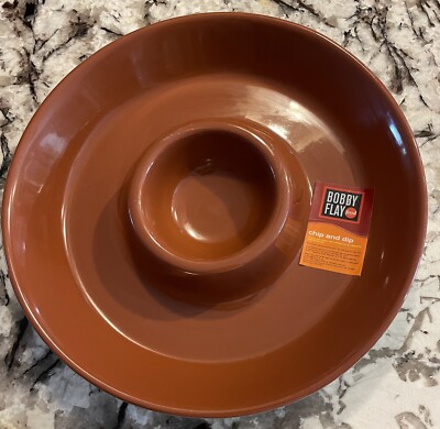 Bobby Flay Turquoise Chip N Dip Vegetable Serving Tray Tex Mex Southwestern NEW-image