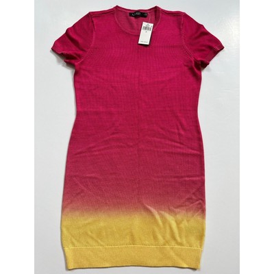 Lauren Ralph Lauren Women's Dip-Dyed Short Sleeve Jersey Dress Size L NWT-image