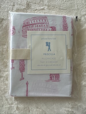New RARE Pottery Barn Kids Pink Priscilla Paris Madeline Pillowcase-image