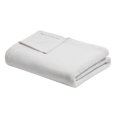 Madison Park Freshspun Basketweave Luxury Cotton Blanket Cream 90x90