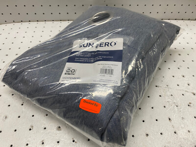 Sun Zero Grommet Top Single Curtain Panel 100 in x 96 in 1 Pair Indigo-image